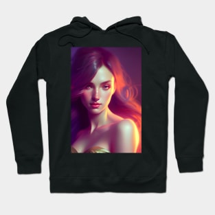 Pretty Fantasy Witch Purple Artwork Hoodie